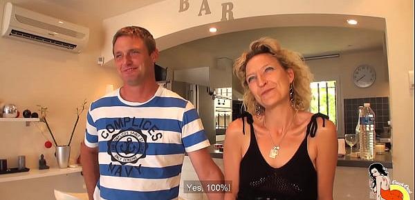  40yo milf Sylvie and Tonio, an amateur couple, wanted to shoot for the first time